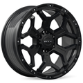 RTX Wheels - Goliath - Black - Satin Black with Milled Rivets - 20" x 9", 0 Offset, 6x135 (Bolt pattern), 87.1mm HUB