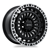 RTX Wheels - Moab - Black - Gloss Black Machined Lip - 17" x 9", 0 Offset, 6x139.7 (Bolt pattern), 106.1mm HUB