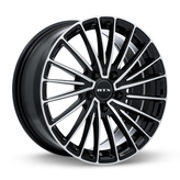 RTX Wheels - Polar - Black - Gloss Black Machined - 17" x 7.5", 40 Offset, 5x114.3 (Bolt pattern), 73.1mm HUB