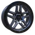 Envy Wheels - FFT-9 - Black - LIQUID METAL / GLOSS BLACK BEADLOCK - 18" x 8.5", 18 Offset, 6x139.7 (Bolt Pattern), 95.1mm HUB