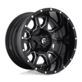 Fuel - D627 VANDAL - Black - GLOSS BLACK MILLED - 20" x 12", -43 Offset, 8x165.1 (Bolt Pattern), 125.1mm HUB