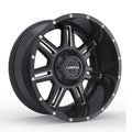 KranK Off-road - Force - Black - Gloss Black Milled - 20" x 9", -12 Offset, 6x135, 139.7 (Bolt Pattern), 108mm HUB