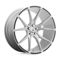 Asanti Black - ABL-13 VEGA - Silver - Brushed Silver Carbon Fiber Insert - 20" x 10.5", 20 Offset, 5x115 (Bolt Pattern), 72.6mm HUB