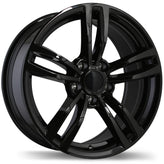 Replika - R163A - Black - Gloss Black - 16" x 7", 35 Offset, 5x120 (Bolt Pattern), 72.6mm HUB