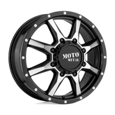 Moto Metal - MO995 - Black - Gloss Black Machined - 20" x 8.25", 127 Offset, 8x210 (Bolt Pattern), 154.3mm HUB