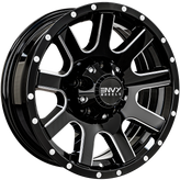Envy Wheels - ET-3T - Black - GLOSS BLACK / SIDE MILL /  MILLED RIVETS - 14" x 6", 0 Offset, 5x114.3 (Bolt Pattern), 83.8mm HUB