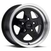 Vision Wheel American Muscle - 521 NITRO - Black - Gloss Black Machined Lip - 15" x 7", 0 Offset, 5x114.3 (Bolt Pattern), 83.1mm HUB