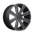 DUB - S187 8-BALL - Black - MATTE BLACK MILLED - 26" x 10", 30 Offset, 6x139.7 (Bolt Pattern), 78.1mm HUB