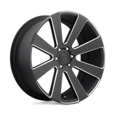 DUB - S187 8-BALL - Black - MATTE BLACK MILLED - 26" x 10", 30 Offset, 6x139.7 (Bolt Pattern), 78.1mm HUB