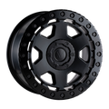 Mandrus - FORSCHER - Gunmetal - MATTE BLACK - 17" x 8", 45 Offset, 6x130 (Bolt Pattern), 84.1mm HUB