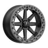 MSA Offroad Wheels - M31 LOK2 BEADLOCK - Black - SATIN BLACK MATTE GRAY RING - 15" x 7", 0 Offset, 4x156 (Bolt Pattern), 132mm HUB