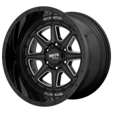 Moto Metal - MO801 PHANTOM - Black - GLOSS BLACK MILLED - 20" x 10", -18 Offset, 6x135 (Bolt Pattern), 87.1mm HUB