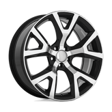 OE Creations - PR159 - Black - GLOSS BLACK WITH MACHINED FACE - 17" x 7.5", 31 Offset, 5x110 (Bolt Pattern), 65.1mm HUB