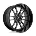 Fuel - D761 CLASH - Black - GLOSS BLACK MILLED - 24" x 12", -44 Offset, 6x139.7 (Bolt Pattern), 106.1mm HUB