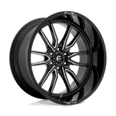 Fuel - D761 CLASH - Black - GLOSS BLACK MILLED - 24" x 12", -44 Offset, 6x139.7 (Bolt Pattern), 106.1mm HUB