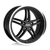 Cray Wheels - SCORPION - Black - Gloss Black with Mirror Cut Lip - 19" x 10.5", 65 Offset, 5x120.65 (Bolt Pattern), 70.3mm HUB