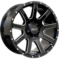 Envy Wheels - CRAZE - Black - GLOSS BLACK / SIDE MILL - 20" x 9", 18 Offset, 5x139.7 (Bolt Pattern), 77.8mm HUB
