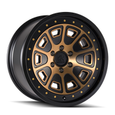 Mayhem - FLAT IRON - Bronze - MATTE BLACK WITH BRONZE TINT - 20" x 9", 0 Offset, 5x150 (Bolt Pattern), 110mm HUB