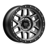 KMC Wheels - KM544 MESA - Black - SATIN BLACK WITH GRAY TINT - 20" x 9", 0 Offset, 8x170 (Bolt Pattern), 125.1mm HUB
