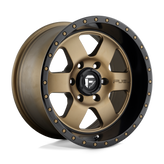 Fuel - D617 PODIUM - Bronze - MATTE BRONZE BLACK BEAD RING - 17" x 9", -12 Offset, 5x127 (Bolt Pattern), 78.1mm HUB