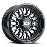 Vision Wheel Off-Road - 402 RIOT - Black - Gloss Black Machined Face - 18" x 9", 12 Offset, 8x165.1 (Bolt Pattern), 125.2mm HUB