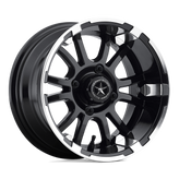 Fairway Alloys - FA134 SIXER - Black - MACHINED MATTE BLACK - 14" x 6.5", -20 Offset, 4x101.6 (Bolt Pattern), 70.7mm HUB