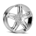 Kraze Wheels - HYPE - Chrome - CHROME - 20" x 8.5", 40 Offset, 5x112, 114.3 (Bolt Pattern), 73mm HUB