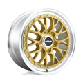 Rotiform - R156 LSR - Gold - MATTE GOLD MACHINED - 18" x 8.5", 35 Offset, 5x112 (Bolt Pattern), 66.6mm HUB