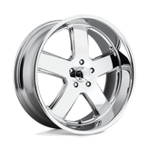 US Mag - U116 HUSTLER - Polished - CHROME PLATED - 22" x 9", 1 Offset, 5x127 (Bolt Pattern), 78.1mm HUB