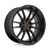 Fuel - D762 CLASH - Black - MATTE BLACK DOUBLE DARK TINT - 22" x 10", -18 Offset, 6x139.7 (Bolt Pattern), 106.1mm HUB