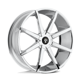 DUB - S201 PUSH - Polished - CHROME PLATED - 22" x 9.5", 25 Offset, 6x135, 139.7 (Bolt Pattern), 87.1mm HUB