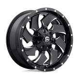 Fuel - D574 CLEAVER - Black - GLOSS BLACK MILLED - 20" x 9", 20 Offset, 6x135, 139.7 (Bolt Pattern), 106.1mm HUB