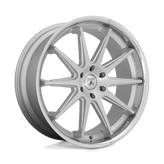 Asanti Black - ABL-29 EMPEROR - Silver - BRUSHED SILVER WITH CHROME LIP - 22" x 10", 30 Offset, 6x139.7 (Bolt Pattern), 100.3mm HUB