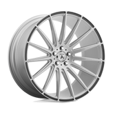 Asanti Black - ABL-14 POLARIS - Silver - Brushed Silver Carbon Fiber Insert - 22" x 10.5", 25 Offset, 5x115 (Bolt Pattern), 72.6mm HUB