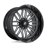 Fuel - D662 IGNITE - Black - GLOSS BLACK MILLED - 22" x 12", -43 Offset, 6x139.7 (Bolt Pattern), 106.1mm HUB