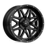 MSA Offroad Wheels - M26 VIBE - Black - MILLED GLOSS BLACK - 16" x 7", 0 Offset, 4x137 (Bolt Pattern), 112.1mm HUB