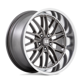 US Mag - U139 SANTA CRUZ - Gunmetal - ANTHRACITE WITH DIAMOND CUT LIP - 20" x 8.5", 6 Offset, 5x127 (Bolt Pattern), 78.1mm HUB