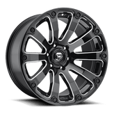 Fuel - D598 DIESEL - Black - Gloss Black Milled - 20" x 9", 1 Offset, 6x135 (Bolt Pattern), 87.1mm HUB