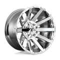Fuel - D614 CONTRA - Polished - CHROME PLATED - 22" x 12", -44 Offset, 8x170 (Bolt Pattern), 125.1mm HUB