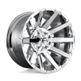 Fuel - D614 CONTRA - Polished - CHROME PLATED - 22" x 12", -44 Offset, 8x170 (Bolt Pattern), 125.1mm HUB