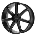 KMC Wheels - KM700 REVERT - Black - Satin Black Milled - 24" x 9.5", 15 Offset, 5x139.7 (Bolt Pattern), 78.1mm HUB