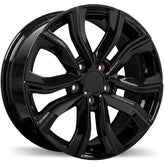 Replika - R256 - Black - Gloss Black - 17" x 7.5", 45 Offset, 5x114.3 (Bolt Pattern), 64.1mm HUB