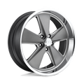 US Mag - U120 ROADSTER - Gunmetal - MATTE GUN METAL MACHINED - 20" x 8", 1 Offset, 5x120.65 (Bolt Pattern), 72.6mm HUB