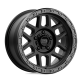 KMC Wheels - KM544 MESA - Black - SATIN BLACK WITH GLOSS BLACK LIP - 20" x 9", 0 Offset, 5x127 (Bolt Pattern), 71.5mm HUB