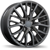 Replika - R224 - Gunmetal - Gloss Gunmetal - 20" x 8", 30 Offset, 5x114.3 (Bolt Pattern), 60.1mm HUB