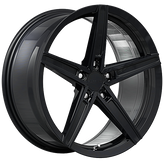 Ruffino Wheels - Milano - Black - Gloss Black - 20" x 9", 35 Offset, 5x114.3 (Bolt Pattern), 73.1mm HUB