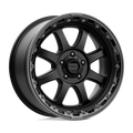 KMC Wheels - KM548 CHASE - Black - SATIN BLACK WITH GLOSS BLACK LIP - 20" x 9", 18 Offset, 5x127 (Bolt Pattern), 71.5mm HUB