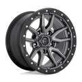 Fuel - D680 REBEL - Gunmetal - MATTE GUN METAL BLACK BEAD RING - 17" x 9", -12 Offset, 5x127 (Bolt Pattern), 71.5mm HUB