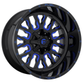 Fuel - D645 STROKE - Black - GLOSS BLACK BLUE TINTED CLEAR - 22" x 12", -44 Offset, 8x180 (Bolt Pattern), 124.2mm HUB