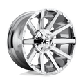 Fuel - D614 CONTRA - Polished - CHROME PLATED - 20" x 10", -19 Offset, 6x135, 139.7 (Bolt Pattern), 106.1mm HUB